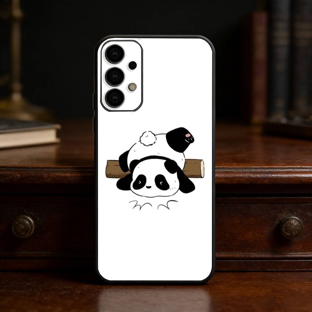 Funny P-Pandas Phone Case For Samsung S25,S24,S21,S22,S23,S30,Ultra,S20,Plus,Fe,Lite Black Shell