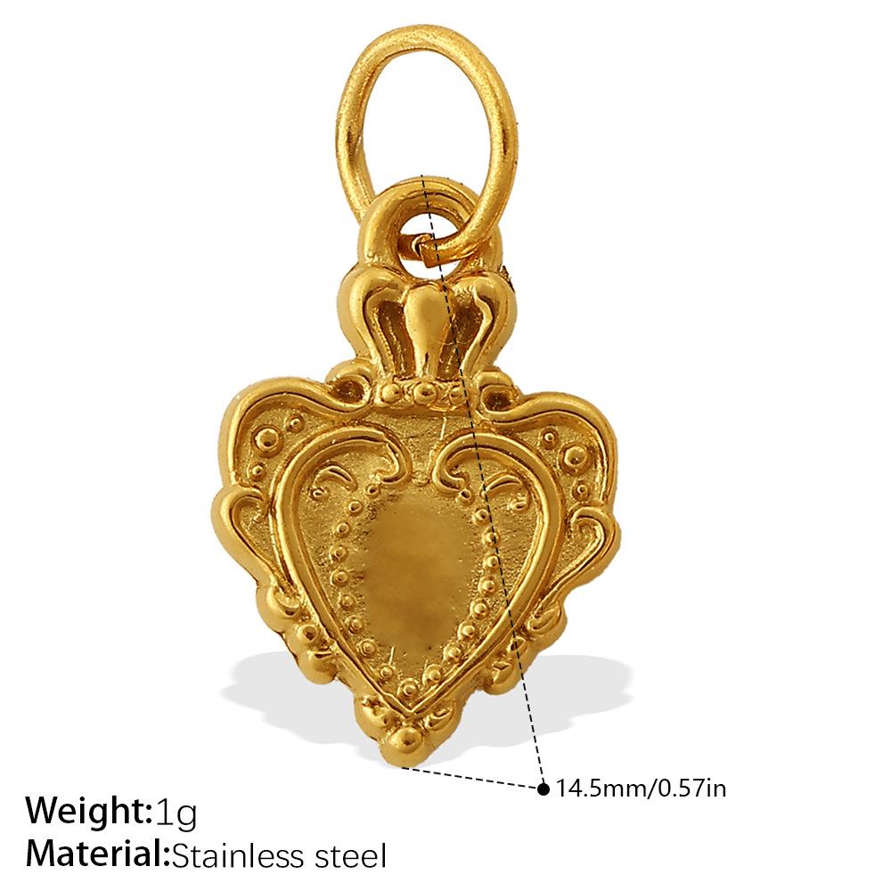 Fashion Vintage Bohemian Diy Love Flower Diamond Pendant Accessories Gold Plated Pendant