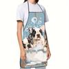 A French Bulldog Baking Apron - Featuring a Cute Dog Design with a French Bulldog Pattern, Made of Easy-To-Clean Polyester, Perfect for Home Cooks, Ba