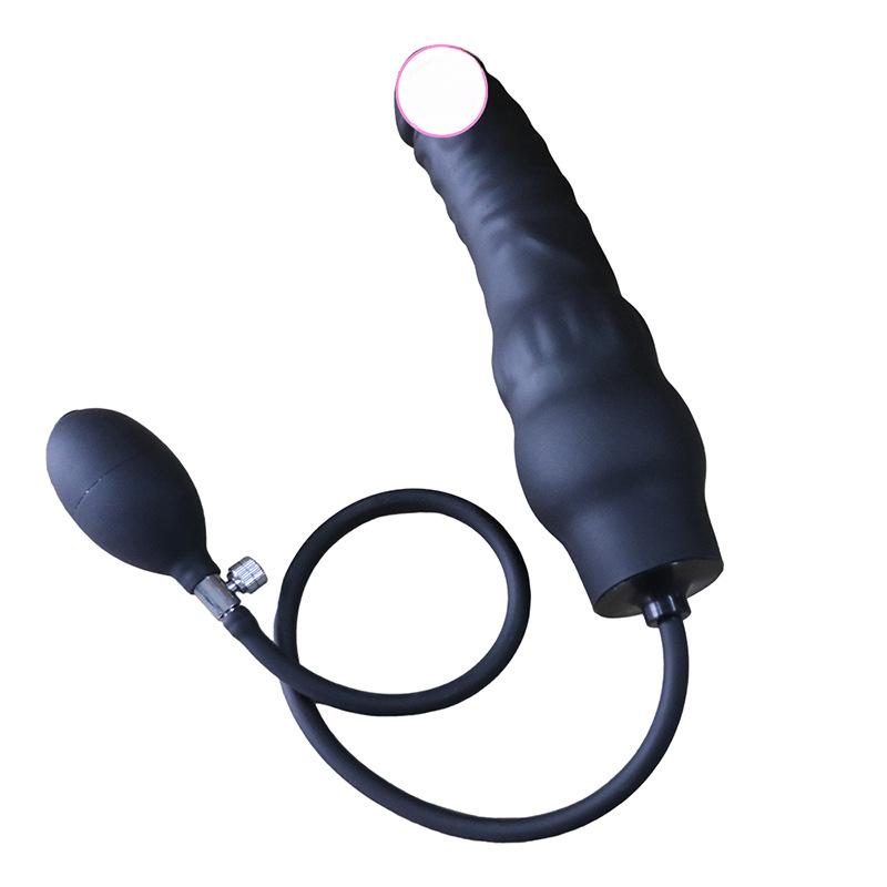 Adjustable Inflatable Silicone Anal Plug - Expander Butt Plug for Men, Prostate Massager, Adult Sex Toy