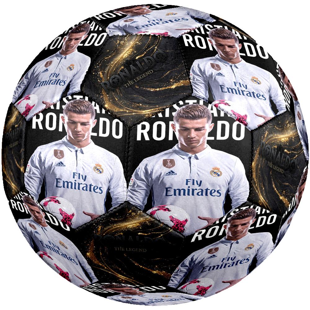 Ronaldo's Cristiano Ronaldo's Real Madrid Legacy Soccer Ball Size 5 Football Machine Sewn Indoor/Outdoor Universal Football Soccer Accessory