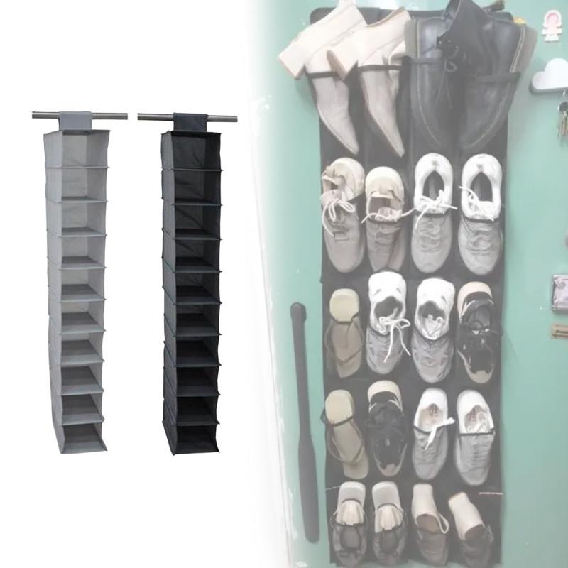 Shoe Nonwoven Fabric Organizer Hanging Design Wardrobe Balcony Use Supplies