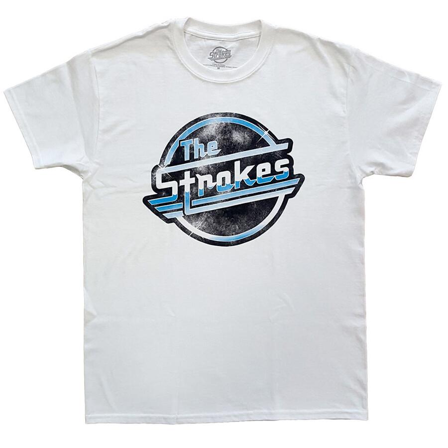 The Strokes-Distre wbr/ ssed OG Magna Logo-White T-shirt Unisex T-Shirt XL