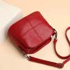 New women's bag fashion bucket bag multi-layer versatile Korean version middle-aged mother bag soft leather women's shoulder bag messenger bag