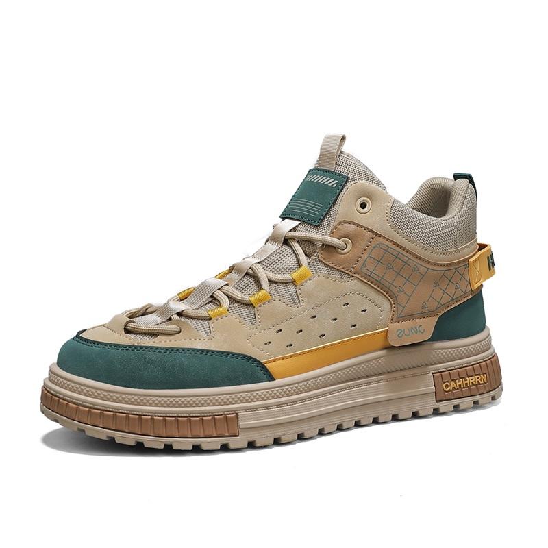 Casual Shoes Men High Top Flat Comfortable Trendy Skate Shoes Non-slip Outdoor Sports Lace-up Walking Shoes for Men