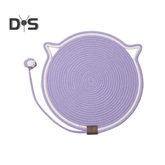 

Натуральный хлопковый канатный коврик для кошек, легко моющийся, многофункциональный коврик для защиты от царапин для домашних животных, настенный протектор для мебели фиолетовый