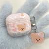 Japan and South Korea Pink Striped English Bear for AirPods 1 /pro1 Earphone Protective Case Cover Second and Third Generation New Models