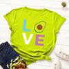 Cotton T-Shirt Short Sleeve Round Neck Women 2d Print Tops