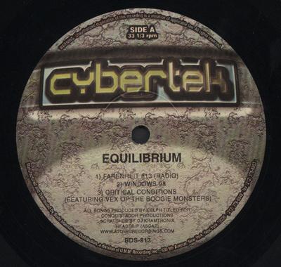 12inch Record EQUILIBRIUM - Farenheit 813 / Windows 98 / Critic BDS813,NONE Cybertek Record 1998 US Rap & Hip-Hop/R&B Used