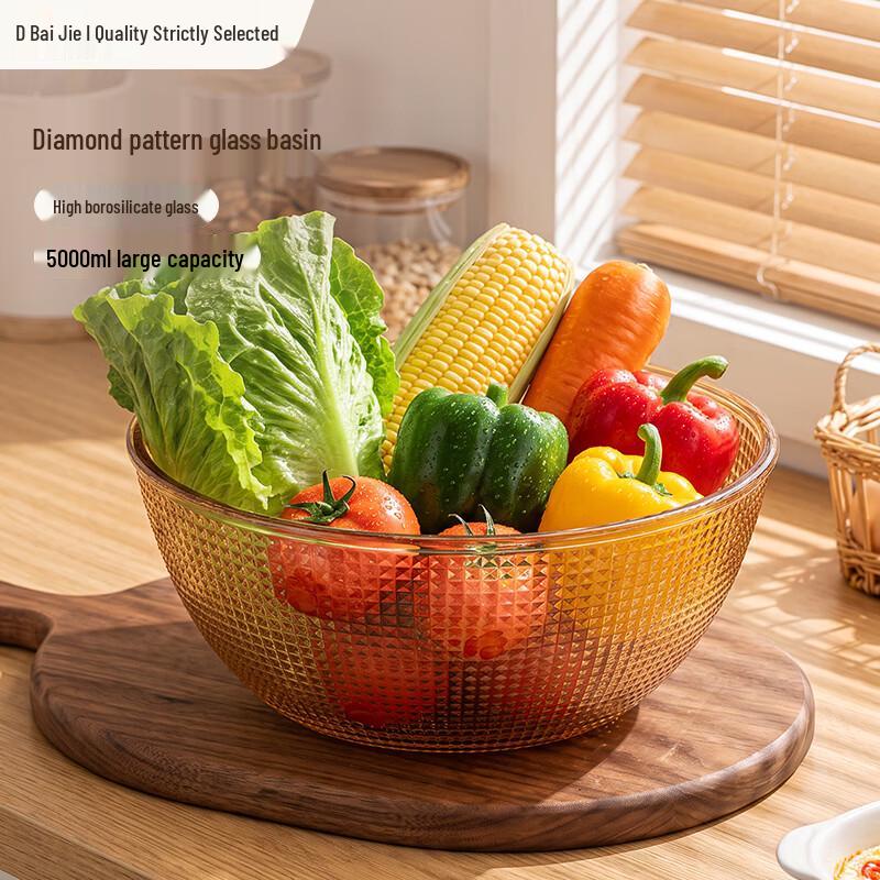 Baijie Tea-Colored High Borosilicate Glass Bowls