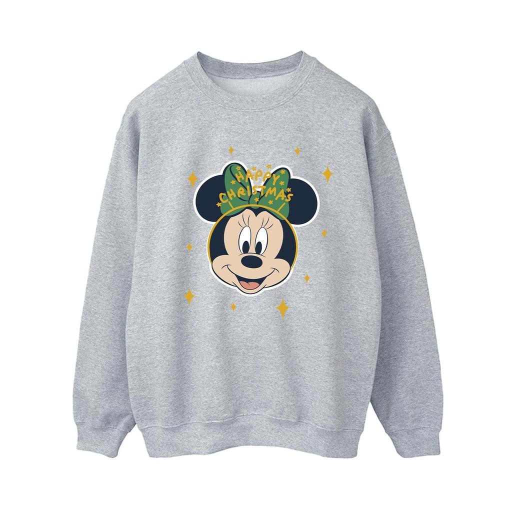 Disney Womens/Ladies Minnie Mouse Happy Christmas Sweatshirt