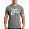 Dogs And Books Tea Lover Tshirt Summer Casual Cotton Tee Oversized Streetwear Tops Vintage Graphic Print Unisex Unisex Unisex