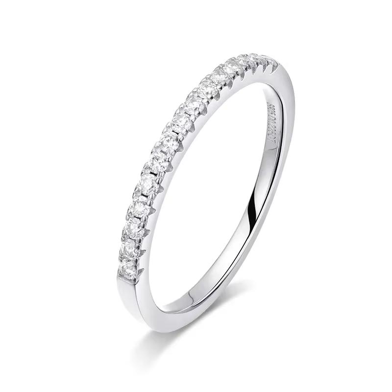 Smyoue Test Passed Moissanite Ring Matching Wedding Diamond Band for Women 925  Silver Female Crown Single Tail Ring
