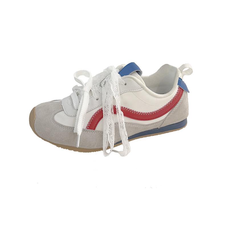 Cowhide Version~ Lace Double Belt Hollow Lace Shoelaces Fashionable Versatile Casual Women's Tide