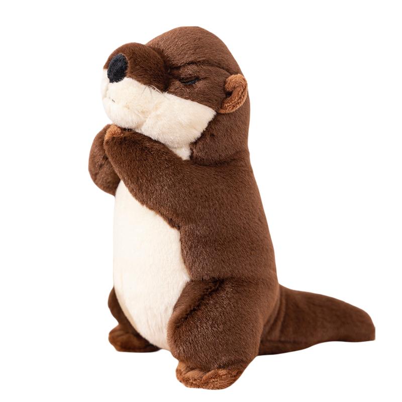 20cm Betender Brauner Otter Plüschtier Stofftier Cartoon Unterwasser Wie Echte Stehendes Tier Geburtstagsgeschenk 20cm