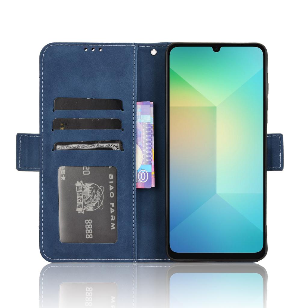 Para Samsung Galaxy A06 4G/A06 5G Capa de Couro Carteira de Celular com Múltiplos Porta-Cartões