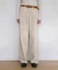 LAMINEZ Corduroy Wide Fit Pants - Cream