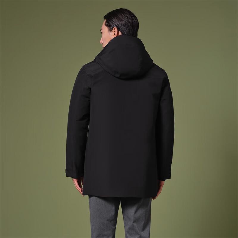 Tamboer Men's Detachable Hood Business Goose Down Jacket TA232579