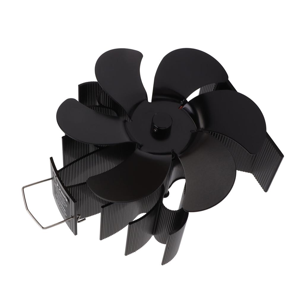 6 Blades Stove Fan Aluminum Alloy Rounded Edge Uniform Heat Dissipation Silent Heat Powered