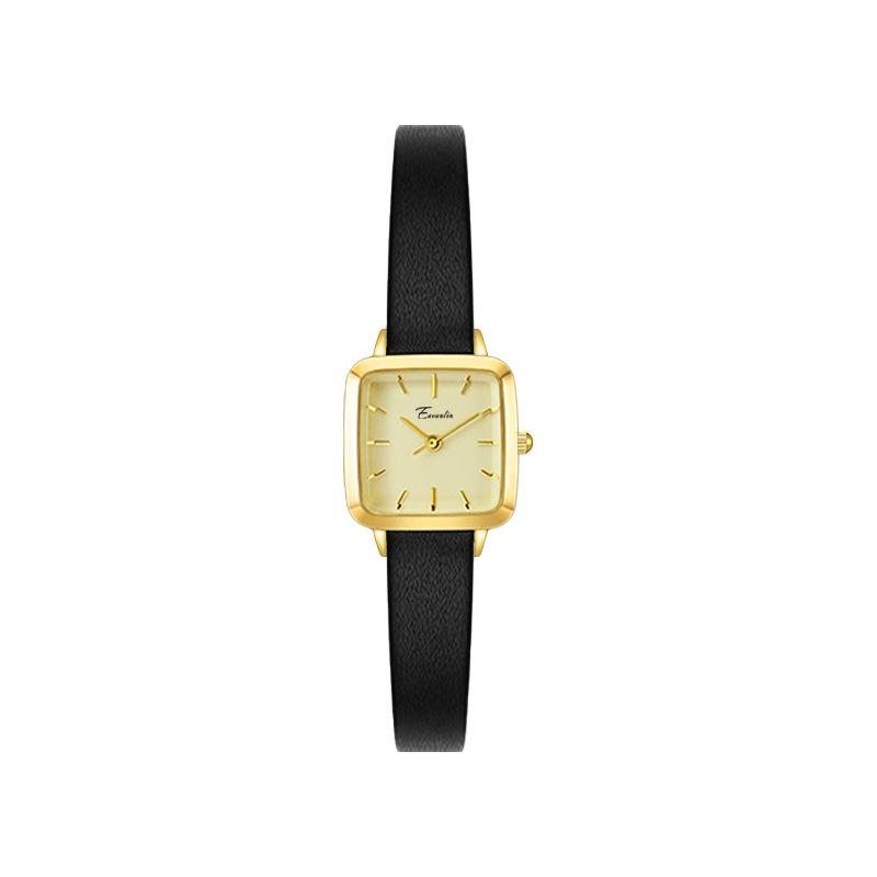 New Classic Ladies Small Square Watch Light Luxury Simple Belt Watch Daily Commuting Temperament Quartz Watch for Women