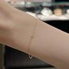 14K Gold-Plated S925 Sterling Silver Mini Zircon Ultra-Thin Bracelet for Women - Japanese Style Gift