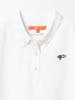 Beams Golf Polo Orange Size 83020086803 S/S Shirt, Label, One-Point Button-Down, Women's, White, M,