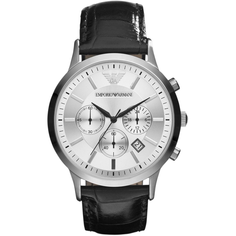 Emporio Armani AR2432 Men's Silver Dial Chronograph Watch