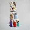 62KD 9Pcs Christmas Collection Button Novelty Nativity Scene Flat Back Embellishments Charm for Craft DIY Holiday Projects