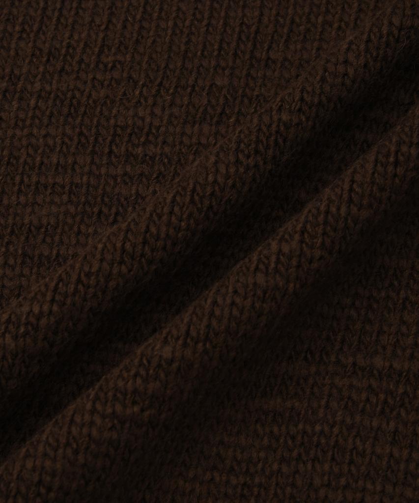 COVERNAT Diploma C Logo Knit Varsity Jacket Brown