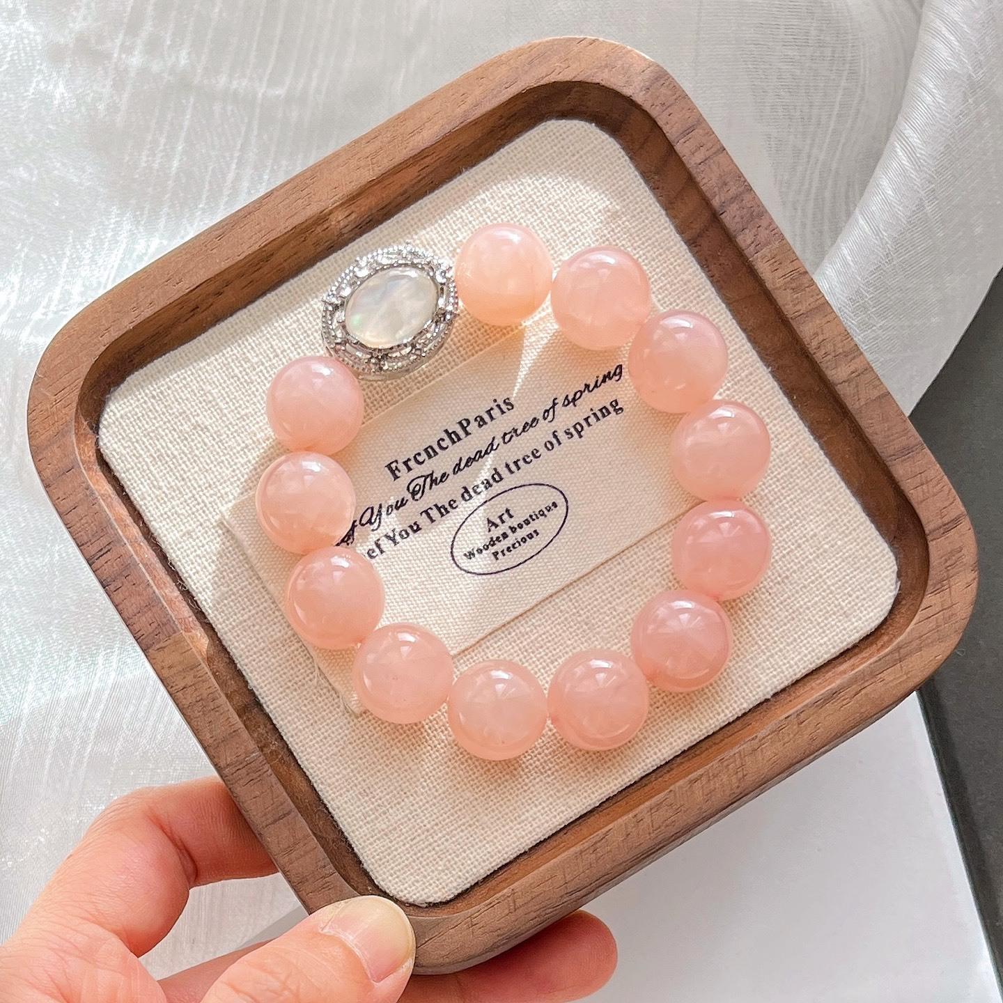 14Mm Large Granular Natural Madagascar Powder Crystal Bracelet Bracelet