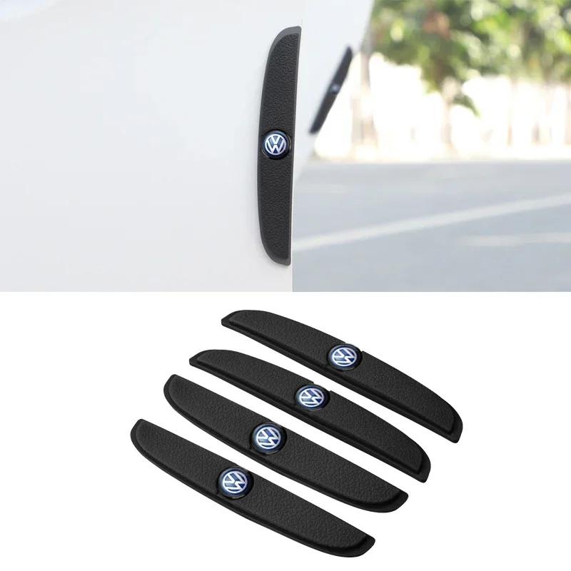 hijk1 ·4Pcs Rubber Bumper Strip Car Door Anti-Collision Emblem Stickers For VW GTI Polo Golf Passat Tiguan Arteon Touareg Taigo Caddy