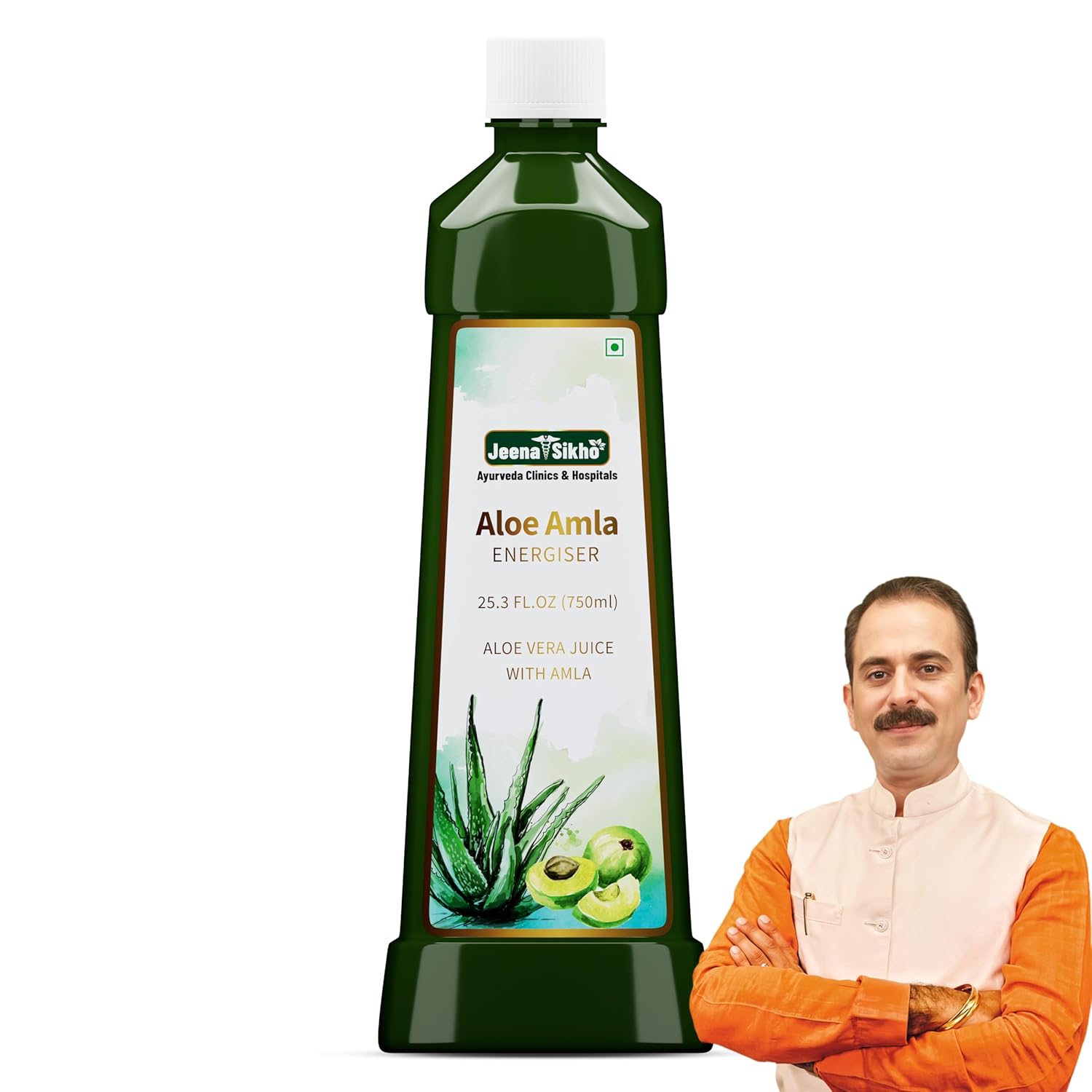 Jeena Sikho Aloe Amla Energiser Cold Pressed Juice Natural Wellness Drink For Detox Digestion Support 750 ml