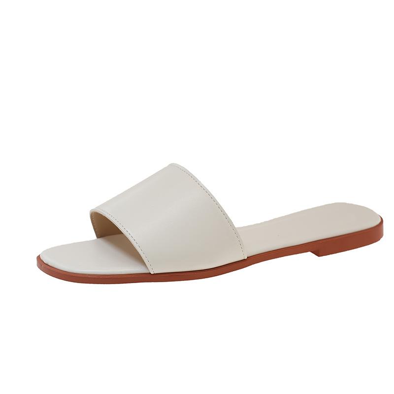 

Тапочки летние 22 новые на плоской подошве мягкие сказочный стиль высокие стильные сандалии инс тренд 36 белый