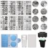 21Pcs Nail Art Stamping Plates Kit Easy To Use Various Patterns Nail Template Image Plate for Home Nail Salon