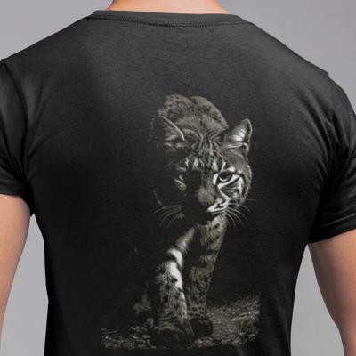 T-shirt Unisex Wildlife - Maglietta Lince in Agguato - Immagine sul retro