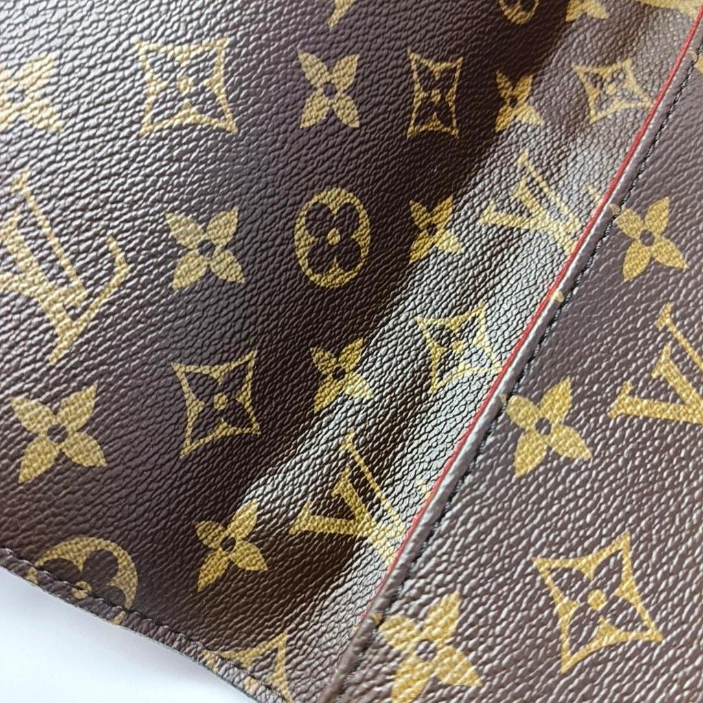 [Pre-Owned] Saint Placide Versatile Commuter Gold Buckle Sliding Chain Classic Monogram Coated Canvas Colorful Leather Handheld Cr - Very Good #41EM4U