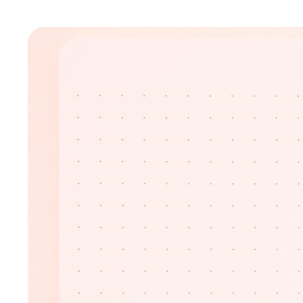 DESIGNPHIL MIDORI A5 Ring Notebook - Pink Dot Grid, Stylish Journal 15332006
