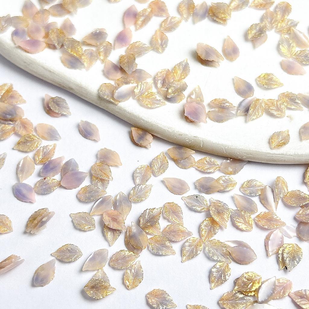 New Luminous Leaf Versatile Nail Art Decorations 3D Soft Carving Multi-Color Nail DIY Wearable Nail Decoration Materials