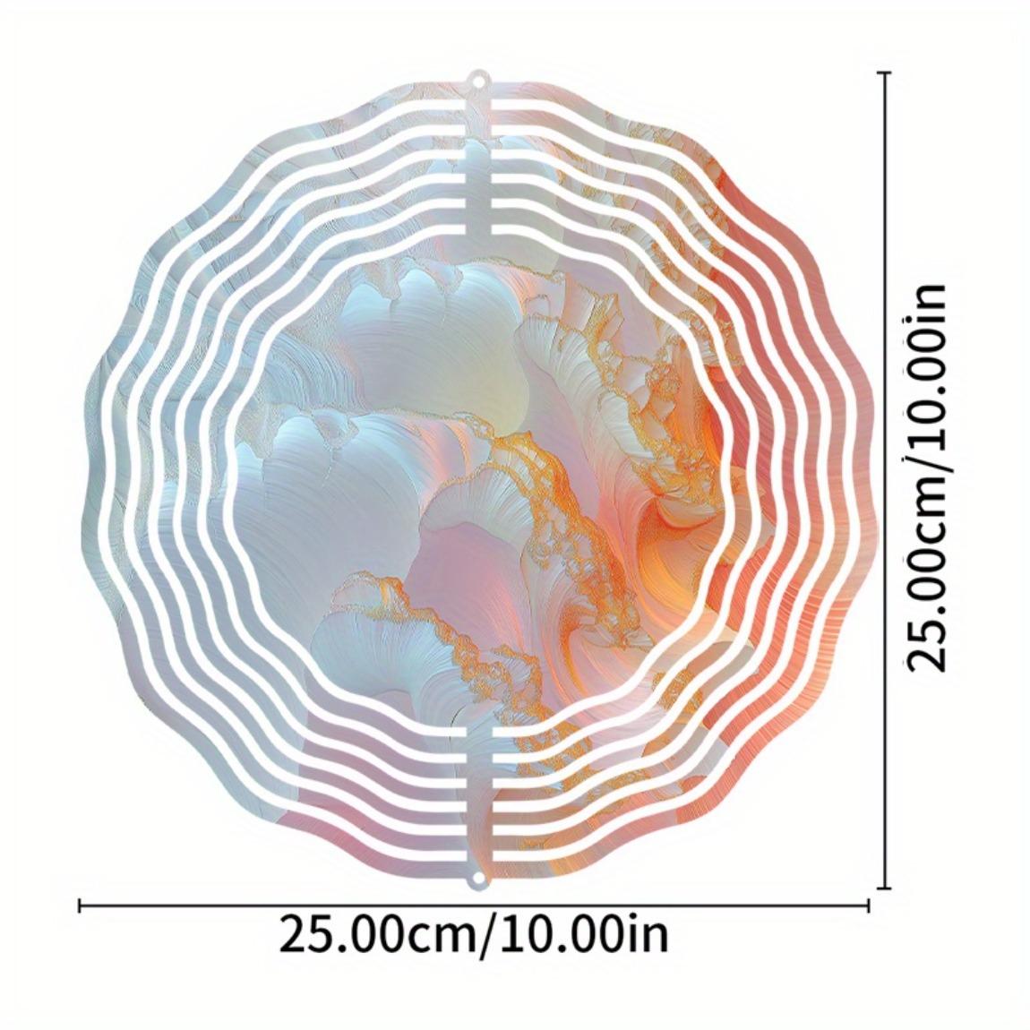 

10 Inch Hanging Wind Chime Unique Artistic Design for Balcony and Courtyard Decoration 360 Rotating Hook Dynamic and Smart Gift for Spring and Summer 01A