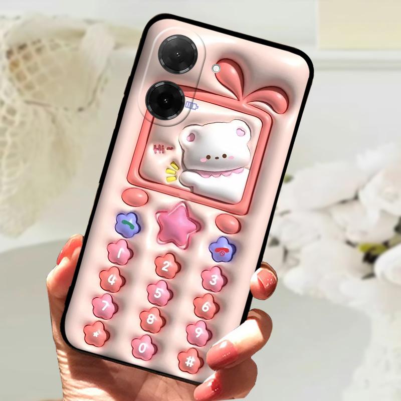 Phone Cases For Poco C71 4G Bumper Soft TPU Back Cover Case For Xiaomi Redmi A5 4G Cartoon Animal Shockproof Silicone Funda Capa