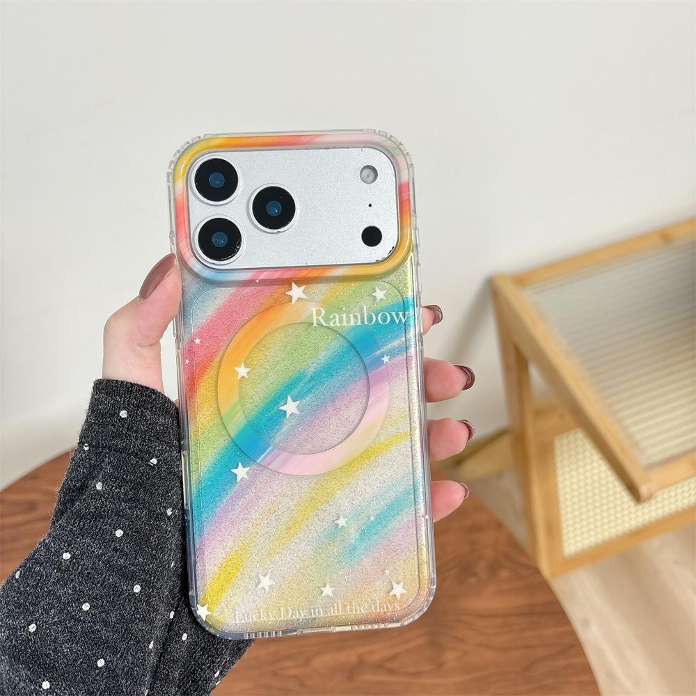 Custodia Trasparente Glitterata Magnetica per Telefono per iPhone 17 16 15 14 13 Pro Max Per Ricarica Wireless Magsafe Cover Morbida Antiurto