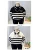 Striped Knit Sweater for Boys - Cozy Autumn/Winter 2025 Korean Style Pullover