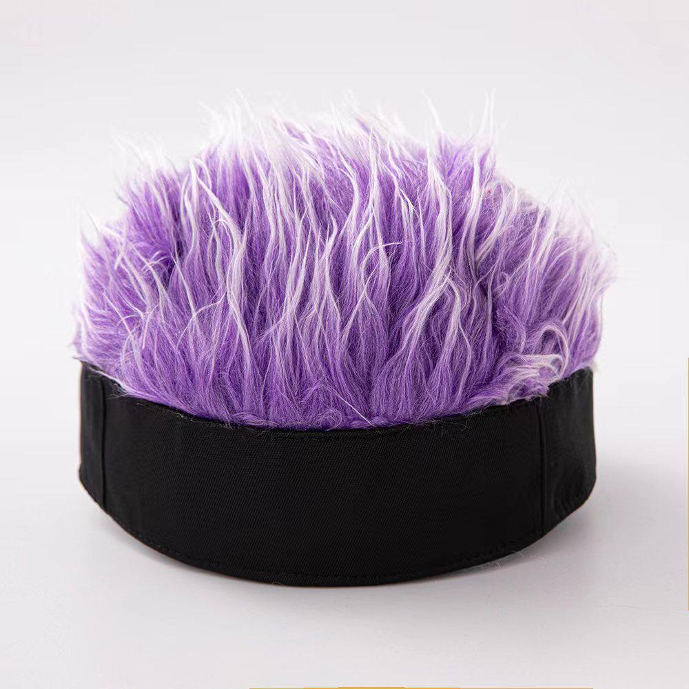 Vintage Hip-Hop Brimless Wig Hat: Retro Melon Skin Design