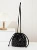 Borsa a tracolla tote versatile con coulisse e paillettes moda 2026