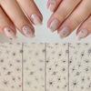 Glitter Starlight Rhinestones 5D Nail Stickers Gold Silver Bronzing Star Sun Adhesive Slider Nail Art Decorations Manicure Decal