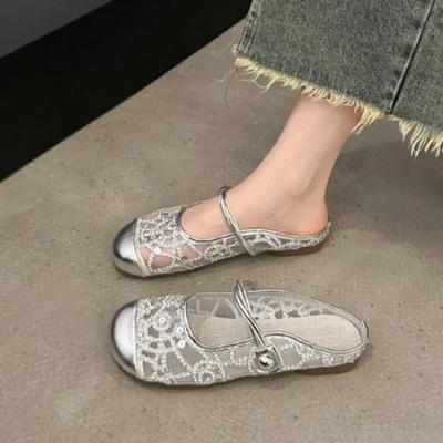 Chinelo Moderno de Verão Feminino para Exterior Salto Baixo Rasteirinha Sapatos Femininos 2024 Moda Cor Sólida Estilo Étnico Leve Chinelos Femininos