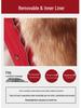 2024 Women's Eco-Friendly Leather Jacket with Detachable Fox Fur Lining