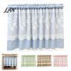 Contemporary Plaid Drapes Floral Valance Curtain, Farmhouse Window Valance, 1 Panel, Light for Kitchen Filtering Curtain with Rod Pocket Dining