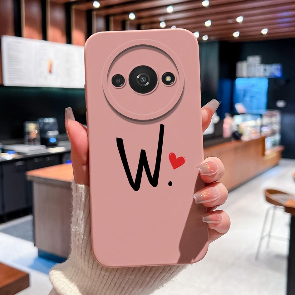 Carcasă de telefon pentru Redmi A3 A1 A2 A4 A5 4A 5A 6A Fashion Simplicity AZ Litere Modele Silicon Lichid Upgrade Lens Protection Cases pentru Redmi Housing