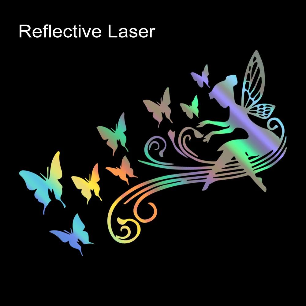 Creative Fairy Butterfly Flower Car Sticker Vinyl Anti Scratch Design Decals Auto Motorcycles Truck Exterior Styling Accessories